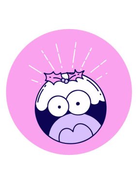 Dövme stili bir ikonun neon ışık efekti animasyonu yılbaşı pudingini şok etti