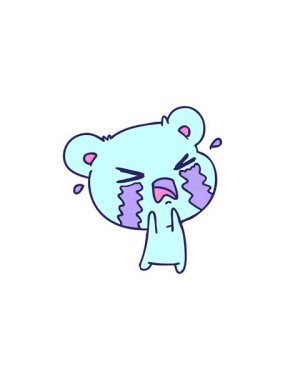 Şirin, ağlayan bir ayının serbest satış animasyonu.