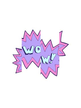 wow metninin bölünmüş hareket canlandırması