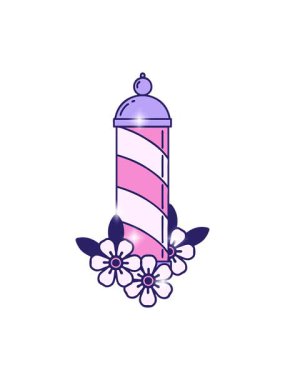 Dövmenin geleneksel stil berber direği şeklinde parlatıcı etkisi