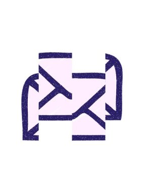 Posta Sembol Tebeşiri Çizim Çiziminin bölünmüş hareket canlandırması