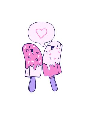 Konuşma baloncuğuna aşık buz lolipopunun hareketli animasyonu