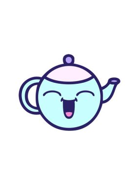 Mutlu bir çaydanlığın çizgi filminin hareketli animasyonu