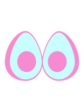 avokado illüstrasyonunun pixelize etkisi