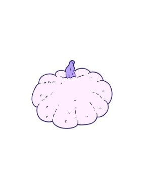 Karikatür balkabağı tasarımının yükseliş ve yüzme animasyonu