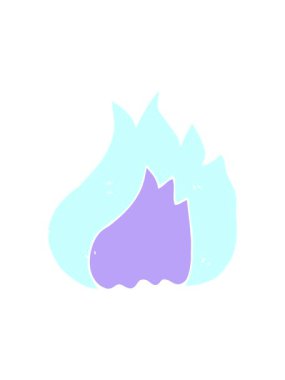 Alevin düz renk illüstrasyonunun yıldız patlaması etkisi animasyonu