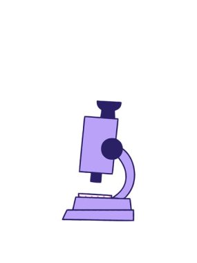 Bir bilim mikroskobunun çizgi roman tarzı çizgi filminin yükselişi ve yüzüşü