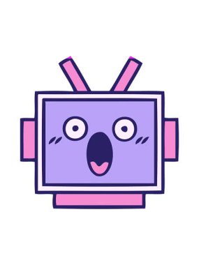 Sevimli robot kafasının animasyonunu çalıştır