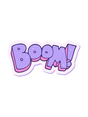 Bir çizgi film patlamasının piksel efekt canlandırması