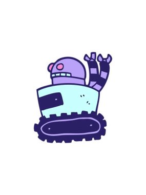 Çizgi film karalama robotunun bölünme etkisi