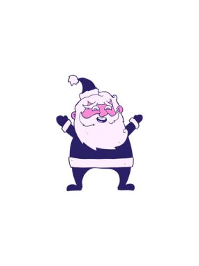 Neşeli Noel Baba çizgi filminin yıldız patlaması etkisi animasyonu