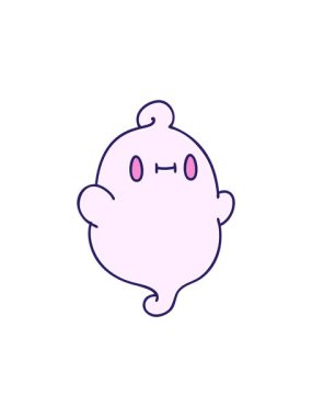 Mutlu bir cadılar bayramı hayaletinin çizgi filminin dikkat çekici animasyonu.