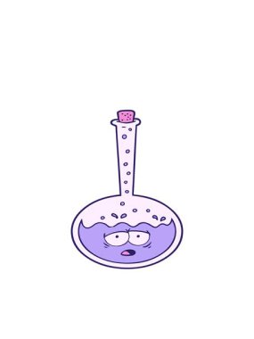 karikatür kimyasal reaksiyonunun hareketli animasyonu