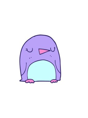 Yatay olarak titreşen bir penguen karalaması