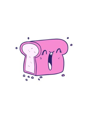 Satış animasyonu çizgi film Gülen somun ekmeğin