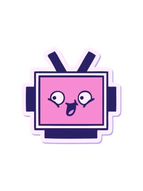 Dikkat çekici bir çizgi roman robot kafa tasarımı çıkartması.