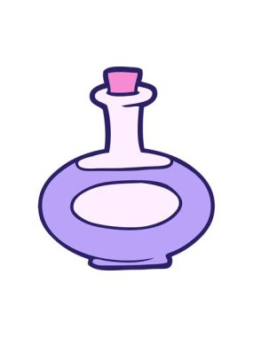 Çizgi film parfüm şişesinin basınçlı animasyonu