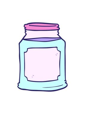 karikatür karalama mumunun kavanozdaki canlandırmasını renklendir