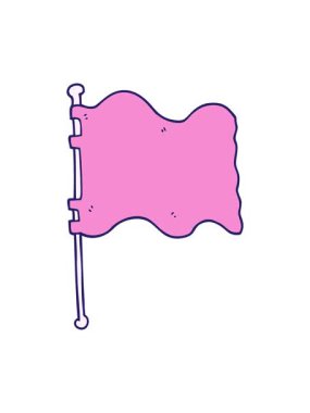 Karikatür bayrağının titreyen hareketi