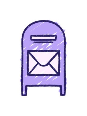 Posta Kutusu Tebeşir Çiziminin basınçlı canlandırması