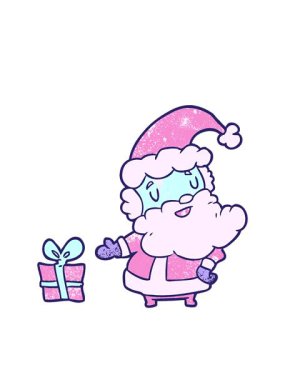 Çizgi film Noel Baba 'nın yanıp sönen radyal çizgileri.