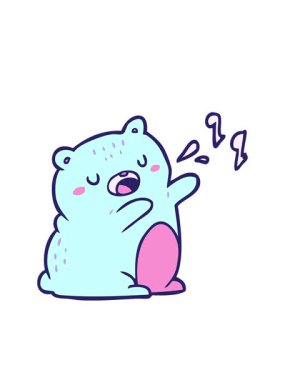 Yanıp sönen radyal çizgiler Şarkı söyleyen ayının animasyonu