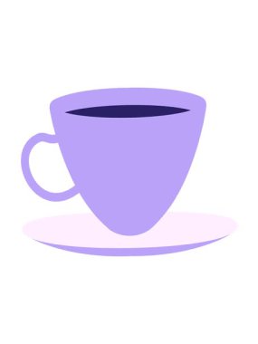 Kahve fincanı ve çay tabağının hareketli animasyonu