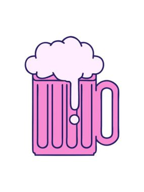 Bir bira tankardının ikonik dövme şeklindeki görüntüsünün canlandırma efekti