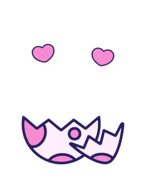 Kırık paskalya yumurtasının dönen kalp animasyonu