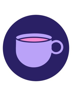 Bir fincan kahvenin ikonik dövme çiziminin hareketli animasyonu