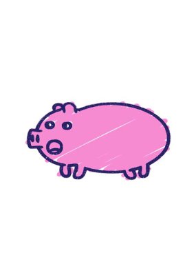 Domuz Tebeşiri Çiziminin hareketli animasyonu