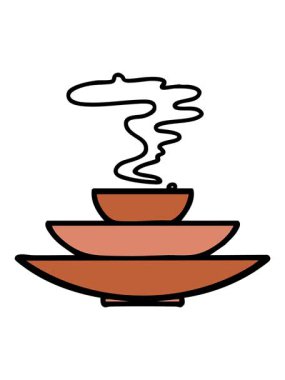 Japon yemek kaselerinin hareketli animasyonları