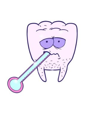 Sağlıksız dişlerin çizgi film animasyonu