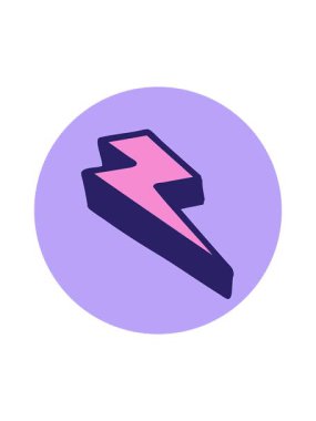 Şimşek tasarımının hareketli animasyonu