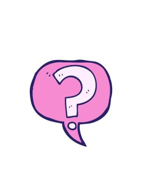 El yazması konuşma baloncuğu soru işaretinin yanıp sönen radyal çizgileri