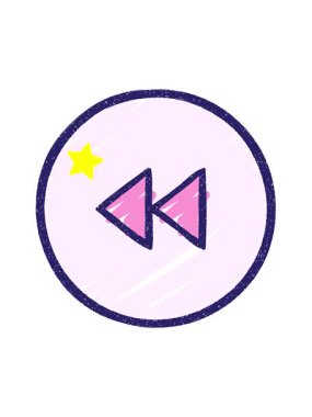 Parlayan yıldızlar Geri Sarma Sembol Tebeşiri Çiziminin animasyonunu etkiler