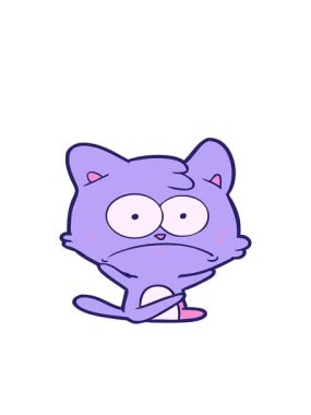 Sinirli bir kedinin hareketli çizgi filmi.