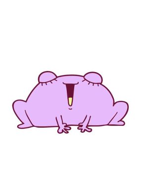 parlak renkli şirin kurbağa çizgi filminin hareketli animasyonu