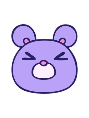 el çizilmiş garip fare suratlı çizgi film efektinin canlandırmasını göster