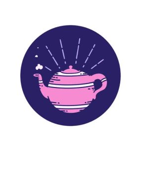 Dövme stili buharlı çaydanlık ikonunun yükselişi ve yüzdürme animasyonu