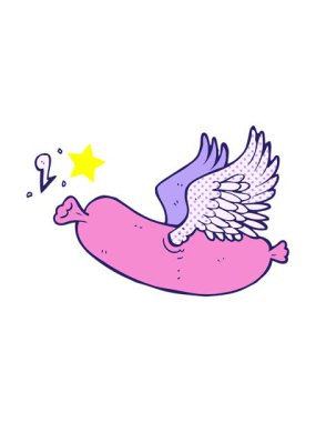 Parıldayan yıldızlar çizgi film uçan sosisin animasyonunu etkiler.