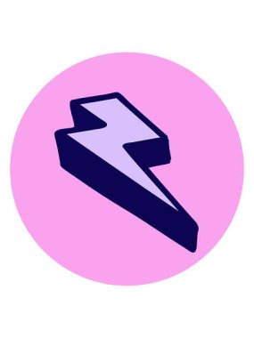 aydınlatma cıvatasının dövme stili görüntüsünün neon ışık efekti canlandırması