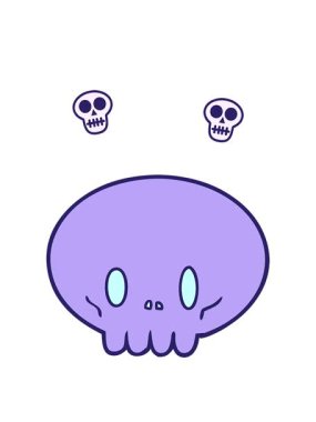 karikatür kafatası animasyonu