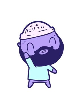 Sakallı adamın çiziminin canlandırma efektini göster