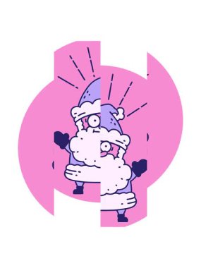 Noel Baba karakterinin bölünmüş hareket animasyonu