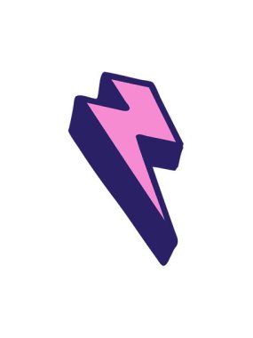 Dövme stili bir şimşeğin hareketli animasyonu