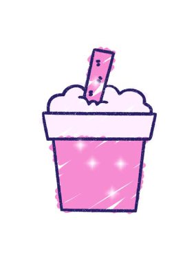 Dondurma Tebeşiri Çiziminin simli etkisi