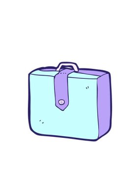 Yanıp sönen radyal çizgiler bavul çizgi filminin animasyonu