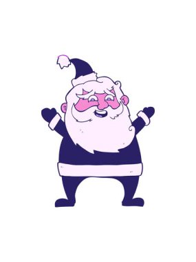 Neşeli Noel Baba çizgi filminin animasyonunu aç.