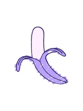 Muz Tebeşiri Çiziminin hareketli animasyonu